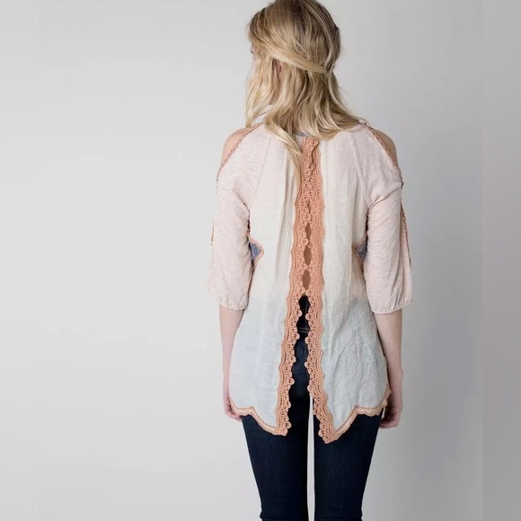 Gimmicks by BKE Crochet Henley Top - Picture 2 of 10